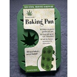 Stonerware Silicone Marijuana Leaf Baking Pan 6 Pc Goodies KitchenGnu Bakeware